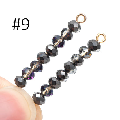 Crystal Rondelle 3x4mm, Glass Faceted Beads, 120 beads (BZ04)