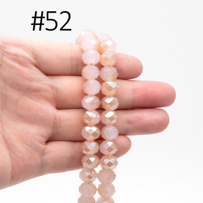 65 beads Rondelle Crystal Glass Faceted beads 8x10mm (BZ10)