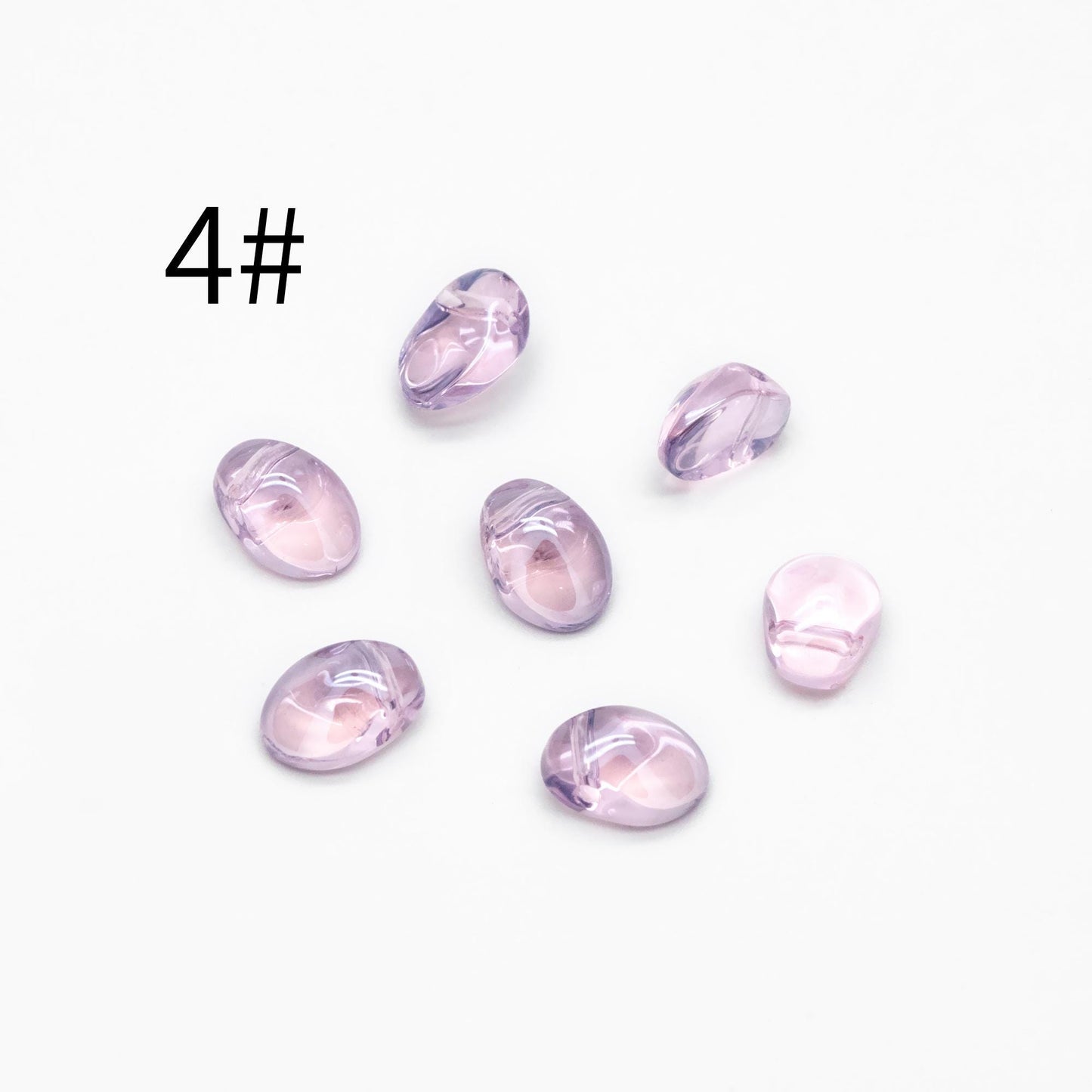50 beads- Crystal Glass Leaf Beads, Unique Shaped Teardrop Beads, Multi Colors (#GM-033)