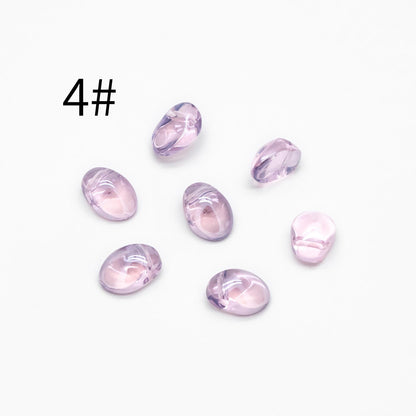 50 beads- Crystal Glass Leaf Beads, Unique Shaped Teardrop Beads, Multi Colors (#GM-033)