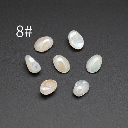 50 beads- Crystal Glass Leaf Beads, Unique Shaped Teardrop Beads, Multi Colors (#GM-033)