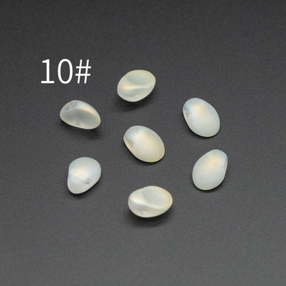 50 beads- Crystal Glass Leaf Beads, Unique Shaped Teardrop Beads, Multi Colors (#GM-033)