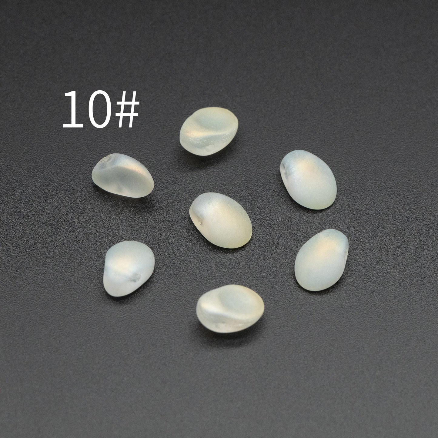 50 beads- Crystal Glass Leaf Beads, Unique Shaped Teardrop Beads, Multi Colors (#GM-033)