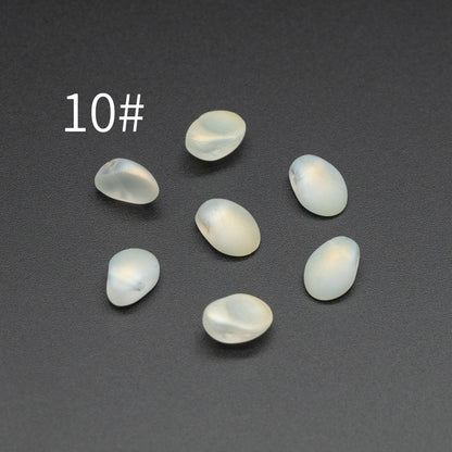 50 beads- Crystal Glass Leaf Beads, Unique Shaped Teardrop Beads, Multi Colors (#GM-033)