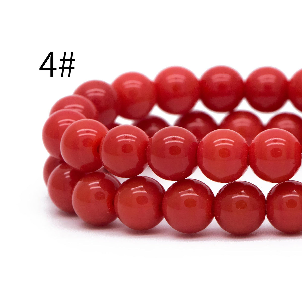 48pcs Smooth Round Glass beads 8mm, Full strand (GM-041)