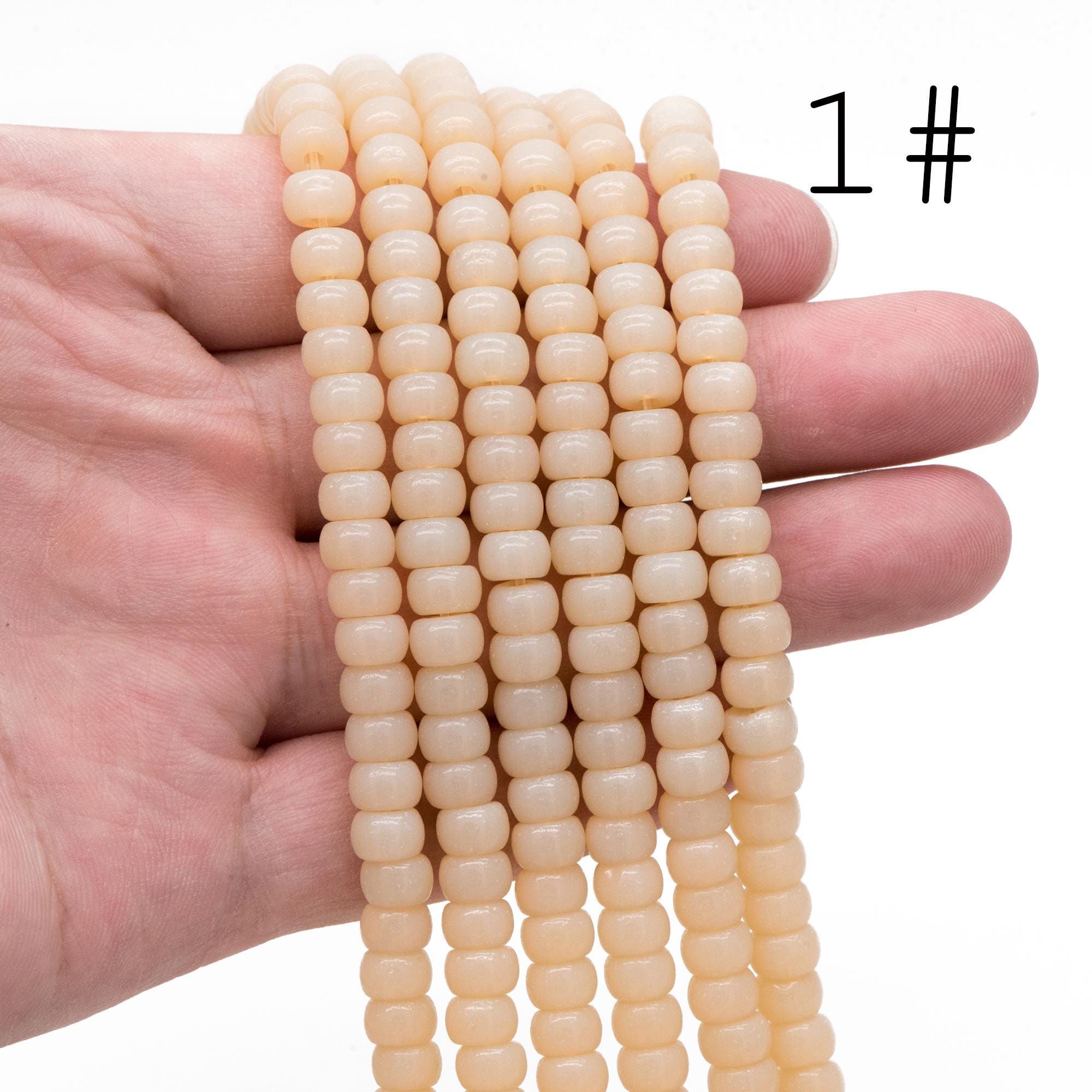 95pcs Smooth Rondelle Glass Beads, 6x4mm, Candy Color Crystal Beads (GM-044)