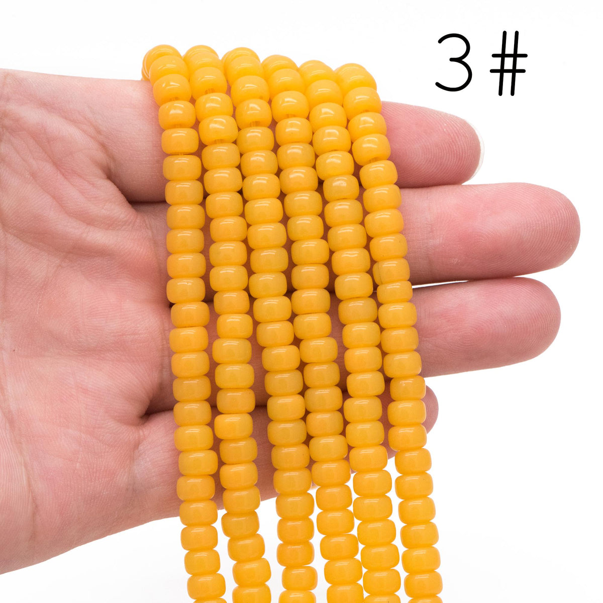 95pcs Smooth Rondelle Glass Beads, 6x4mm, Candy Color Crystal Beads (GM-044)