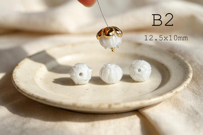Handmade Flower Glass Beads for Jewelry, DIY Floral Beads for Bracelets, Necklaces & Earrings, Lampwork Beads (GM-052)