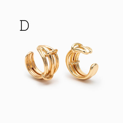 10pcs Gold Ear Cuff, Cartilage Ear Cuff, Gold Plated Ear Cuff, Knot Ear Cuff, Cartilage Earrings (GB-2121)