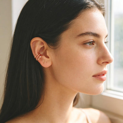10pcs Gold Ear Cuff, Cartilage Ear Cuff, Gold Plated Ear Cuff, Knot Ear Cuff, Cartilage Earrings (GB-2121)