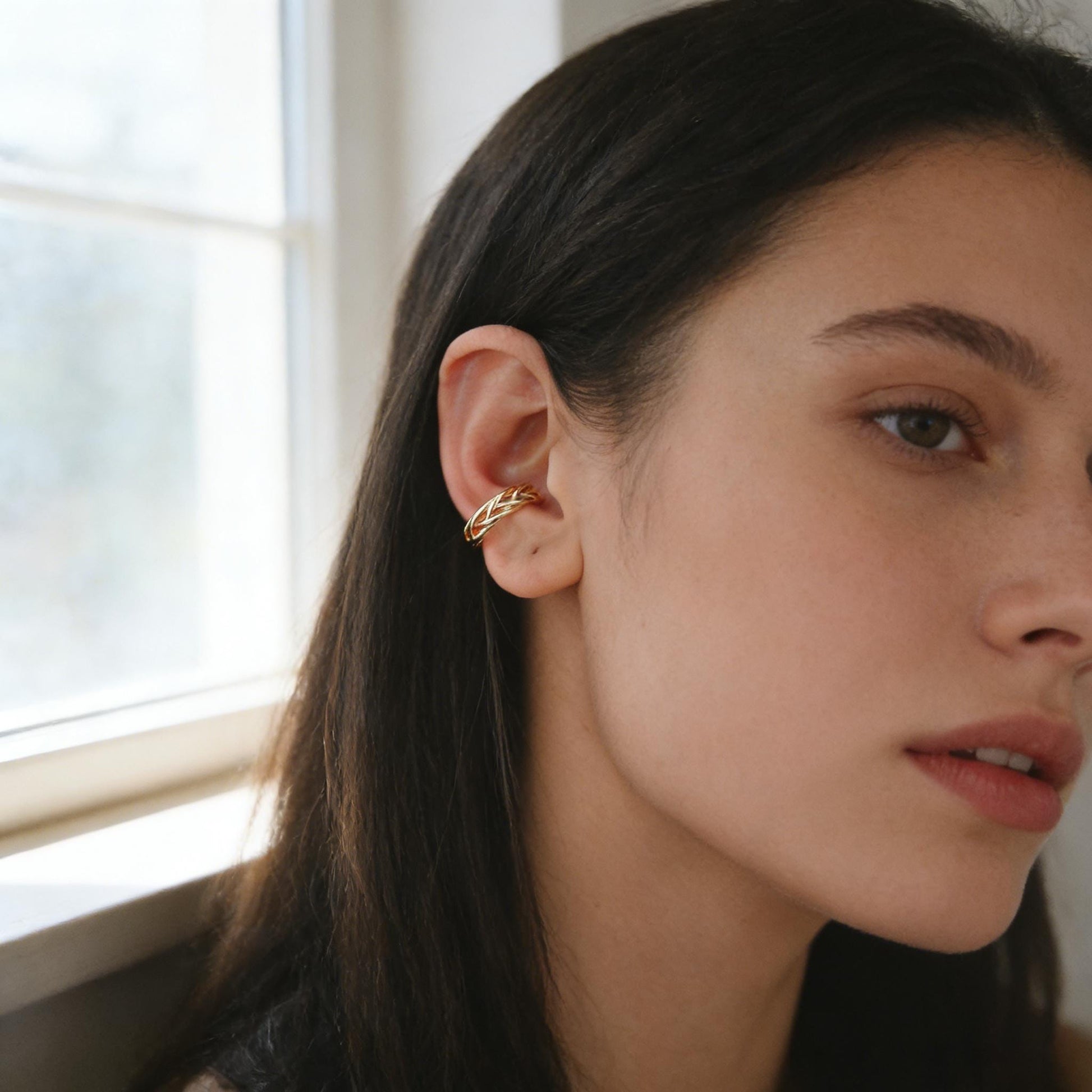 10pcs Gold Ear Cuff, Cartilage Ear Cuff, Gold Plated Ear Cuff, Knot Ear Cuff, Cartilage Earrings (GB-2121)
