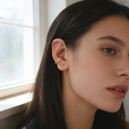 10pcs Gold Ear Cuff, Cartilage Ear Cuff, Gold Plated Ear Cuff, Knot Ear Cuff, Cartilage Earrings (GB-2121)
