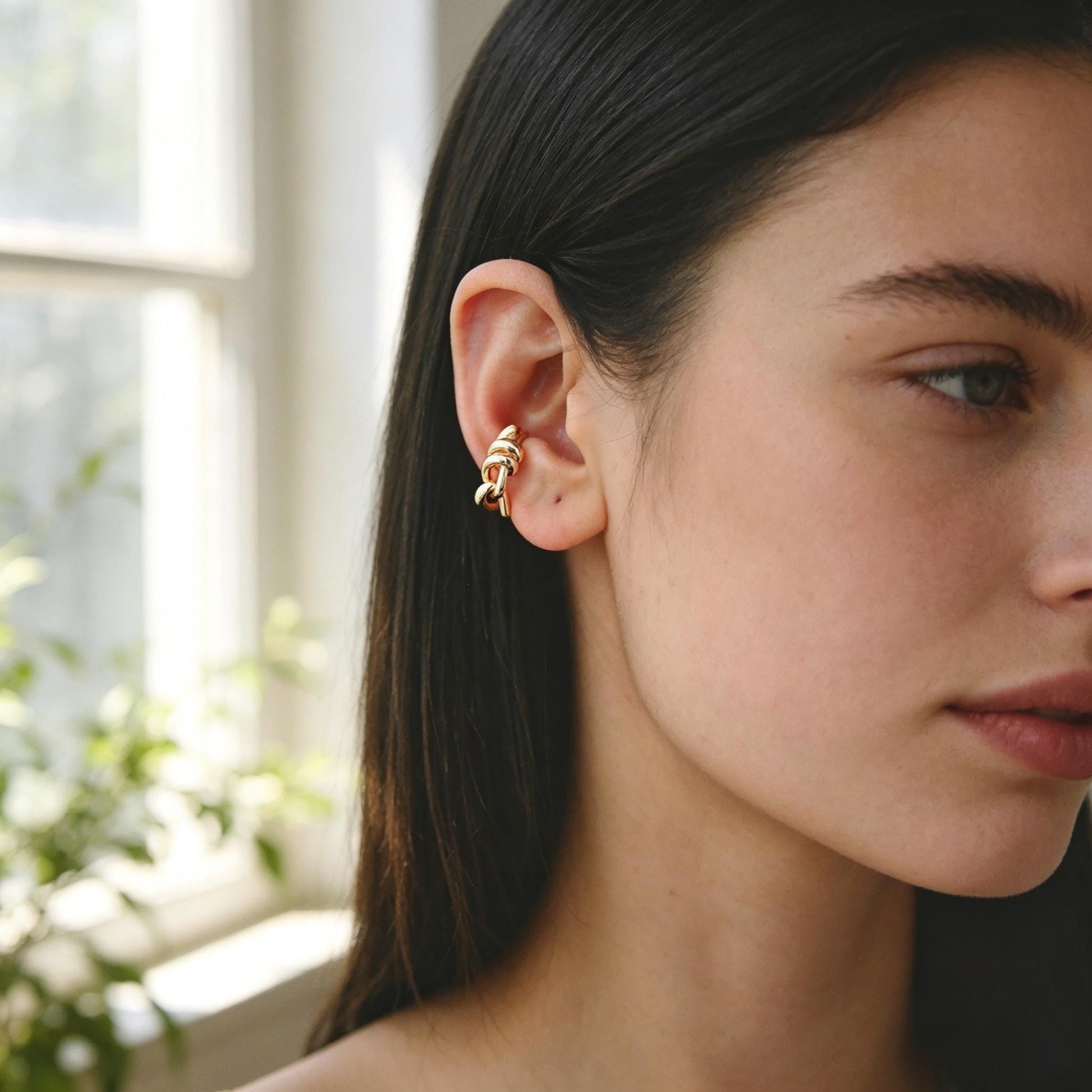 10pcs Gold Ear Cuff, Cartilage Ear Cuff, Gold Plated Ear Cuff, Knot Ear Cuff, Cartilage Earrings (GB-2121)