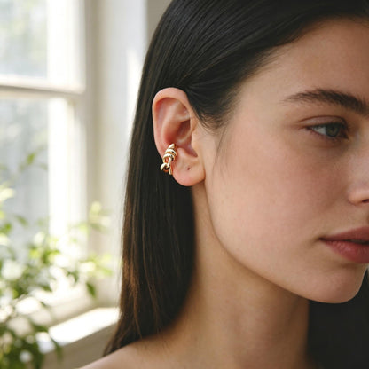 10pcs Gold Ear Cuff, Cartilage Ear Cuff, Gold Plated Ear Cuff, Knot Ear Cuff, Cartilage Earrings (GB-2121)