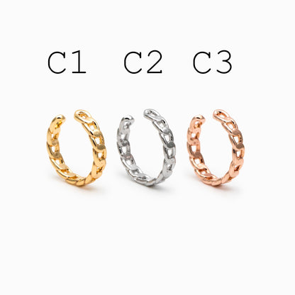 10pcs Gold Ear Cuff, Cartilage, Fake Piercing, Cartilage Ear Cuff, Ear Wrap, Earcuff (GB-2826)