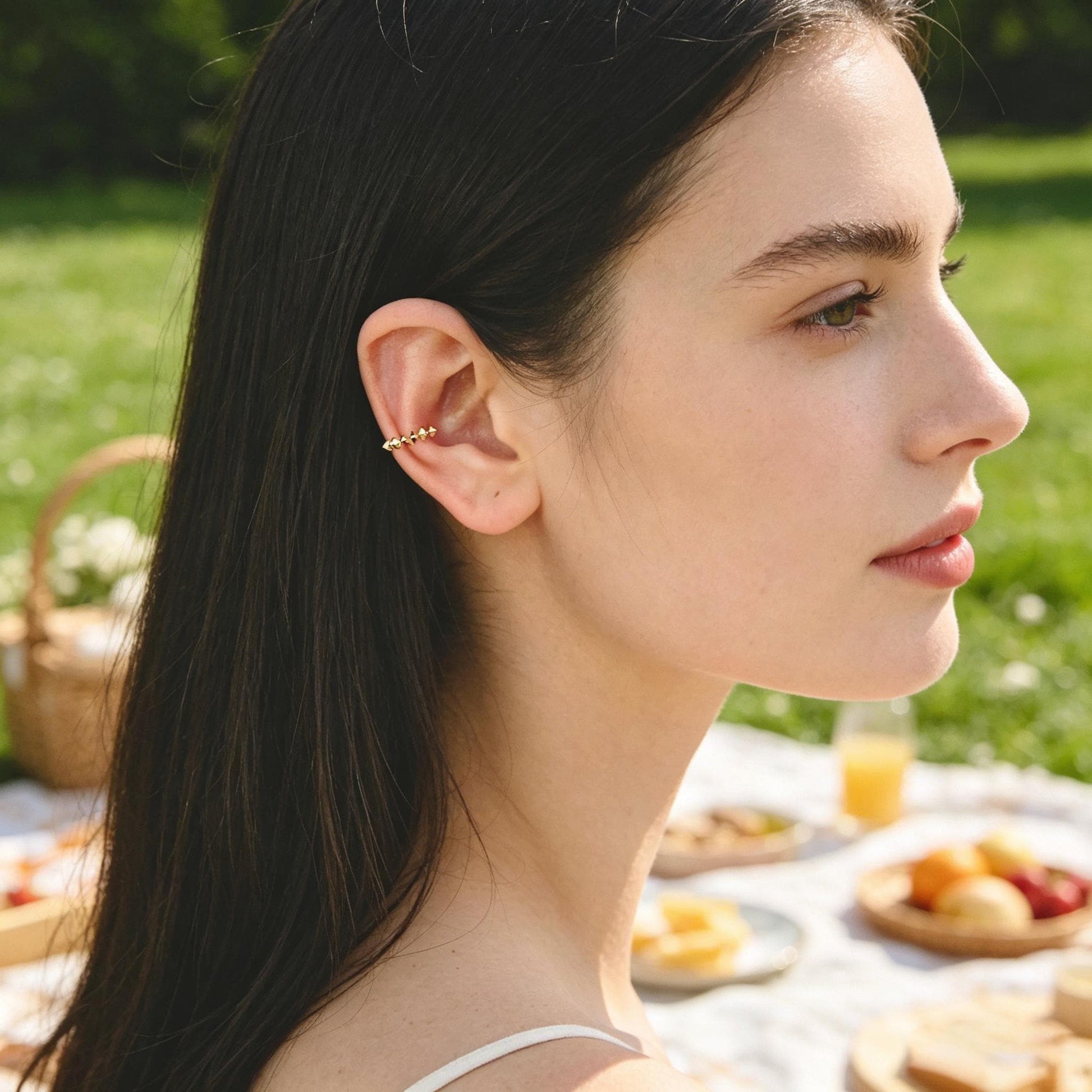 10pcs Gold Ear Cuff, Cartilage, Fake Piercing, Cartilage Ear Cuff, Ear Wrap, Earcuff (GB-2826)
