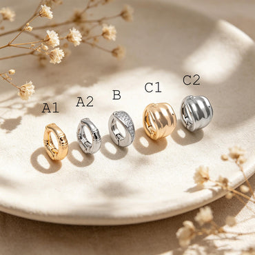 4pcs Gold/ Silver Tone Ear Cuff, Minimalist Cartilage Earrings, Dainty Clip On Earrings (GB-4579)