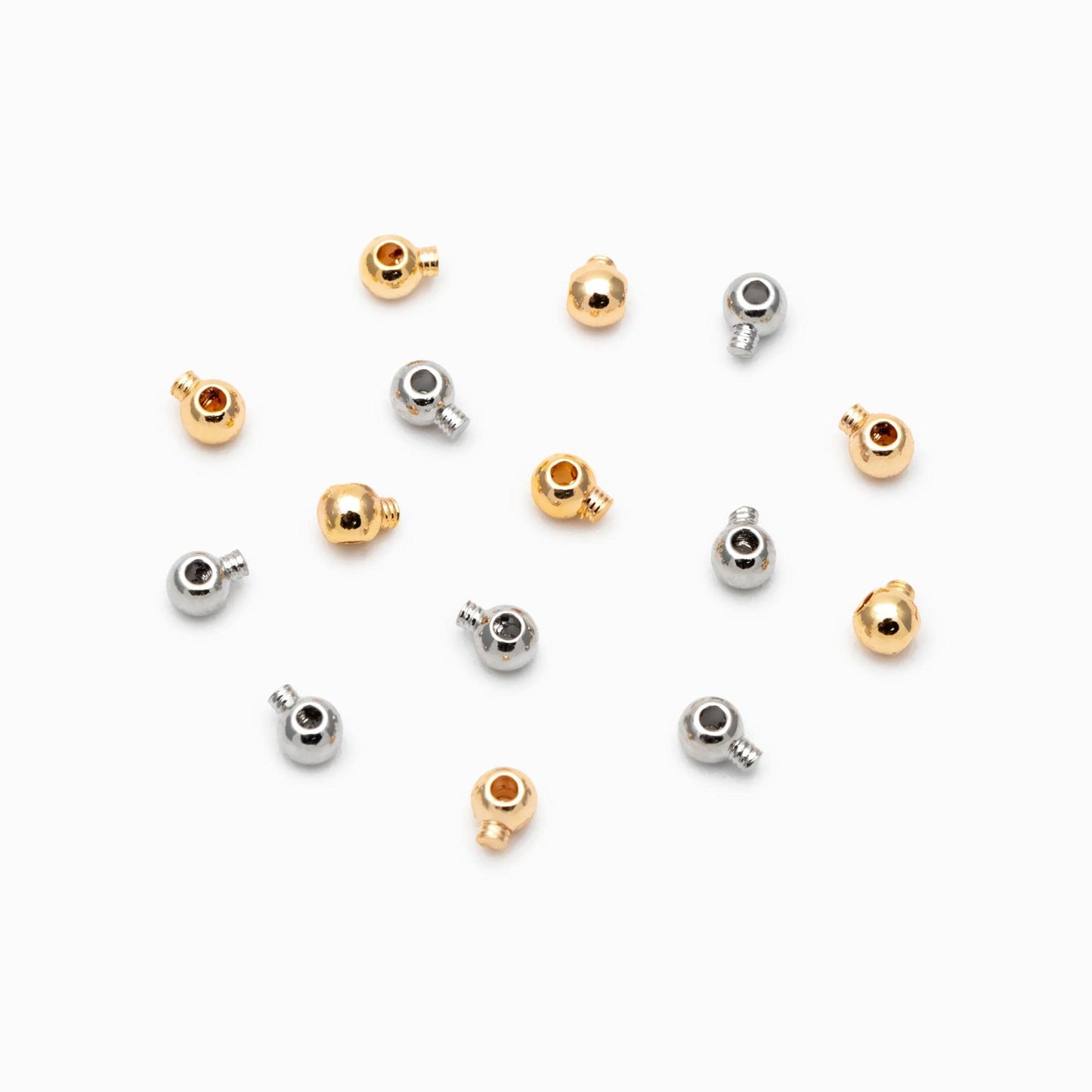 10pcs Gold/ Silver/ Rose Gold Crimp Beads, Rondelle Crimp 3x2mm, Fit Soft Wire/ Cord Only (GB-400)