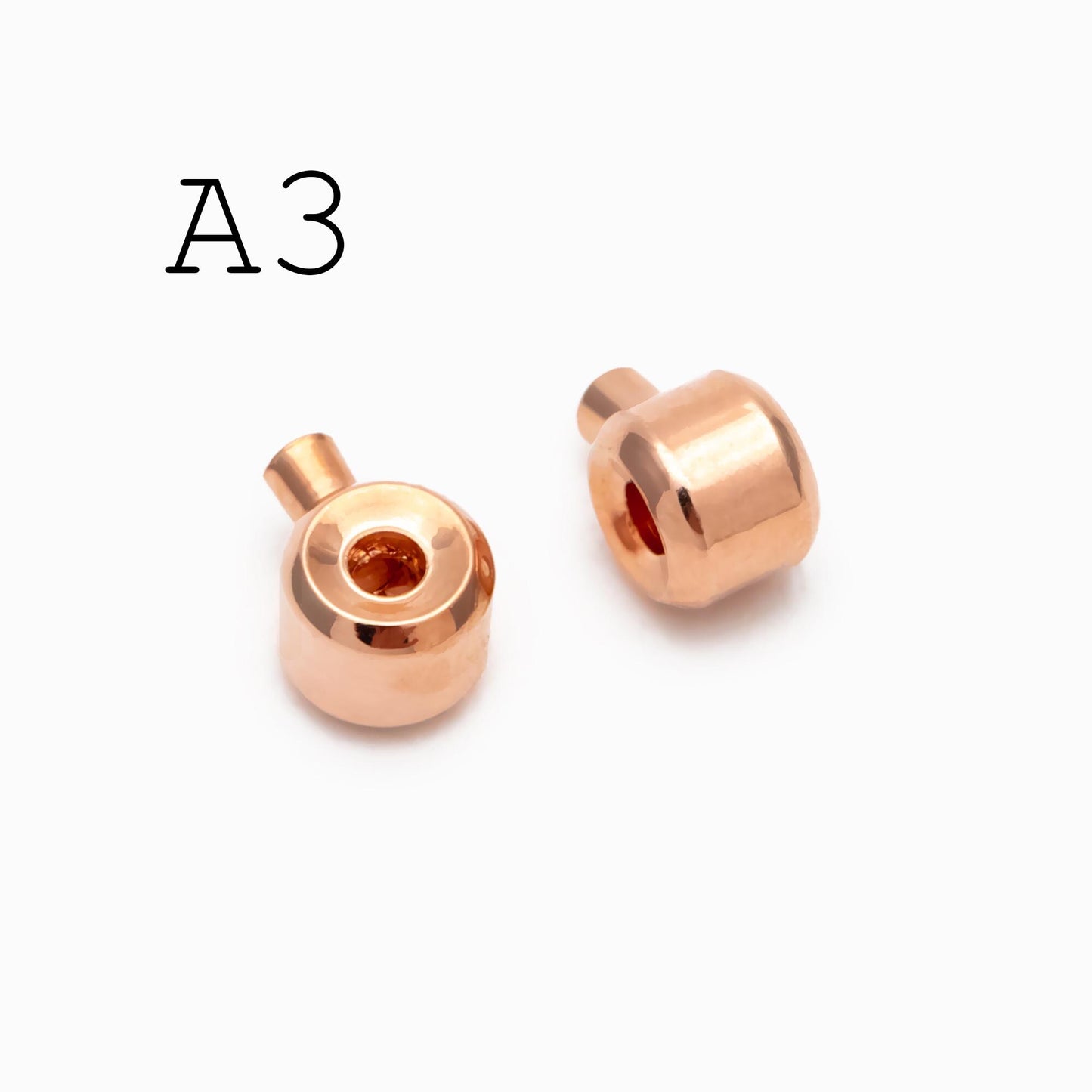 10pcs Gold/ Silver/ Rose Gold Crimp Beads, Rondelle Crimp 3x2mm, Fit Soft Wire/ Cord Only (GB-400)