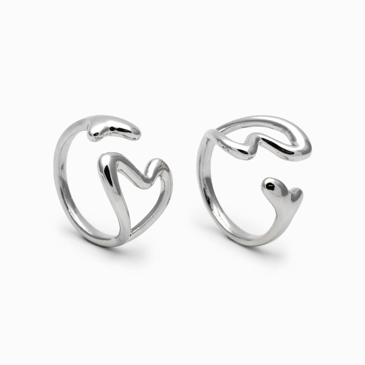 4pcs Gold/ Silver Heart Ring, Everyday Ring, Fashion Rings, Adjustable Ring, Minimalist Ring (#JZ-052)