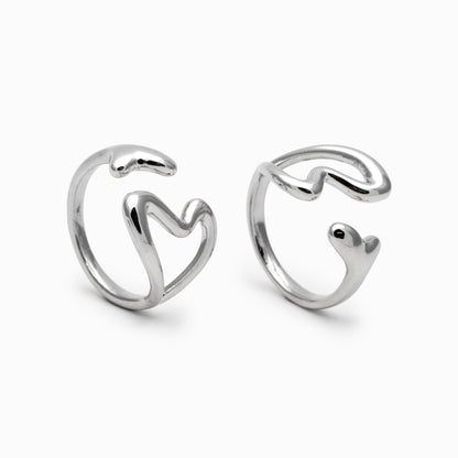 4pcs Gold/ Silver Heart Ring, Everyday Ring, Fashion Rings, Adjustable Ring, Minimalist Ring (#JZ-052)