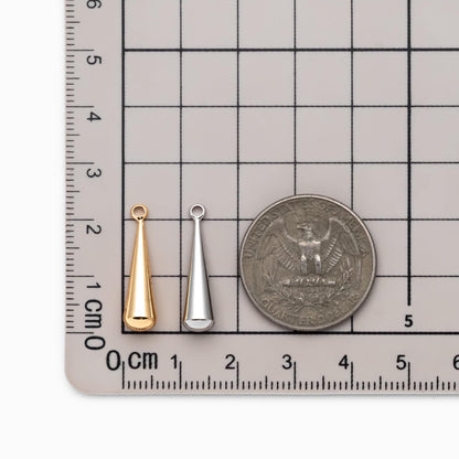 4pcs Gold/ Silver Teardrop Charm 23x6mm, Earring Drop charm, Water Drop charm (GB-2416-F)