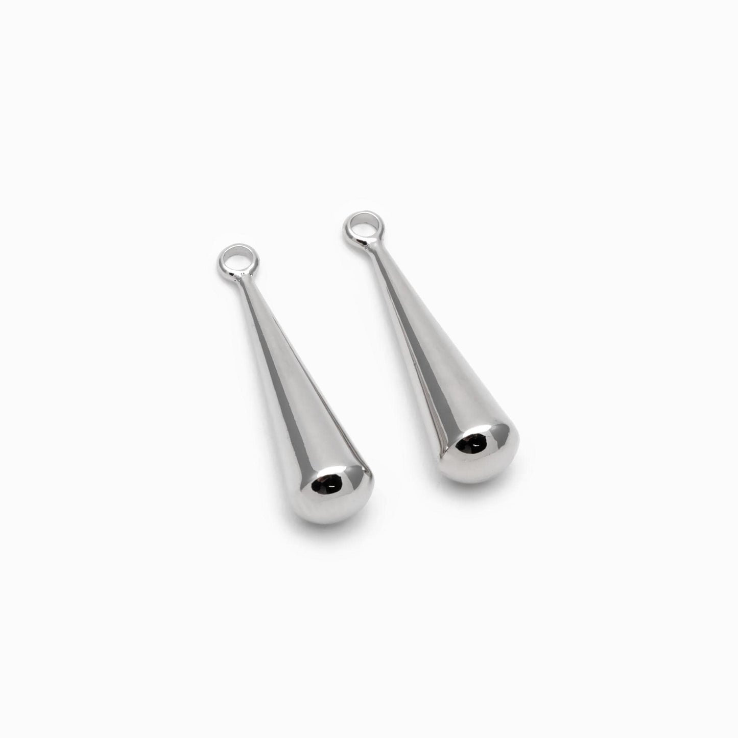 4pcs Gold/ Silver Teardrop Charm 23x6mm, Earring Drop charm, Water Drop charm (GB-2416-F)