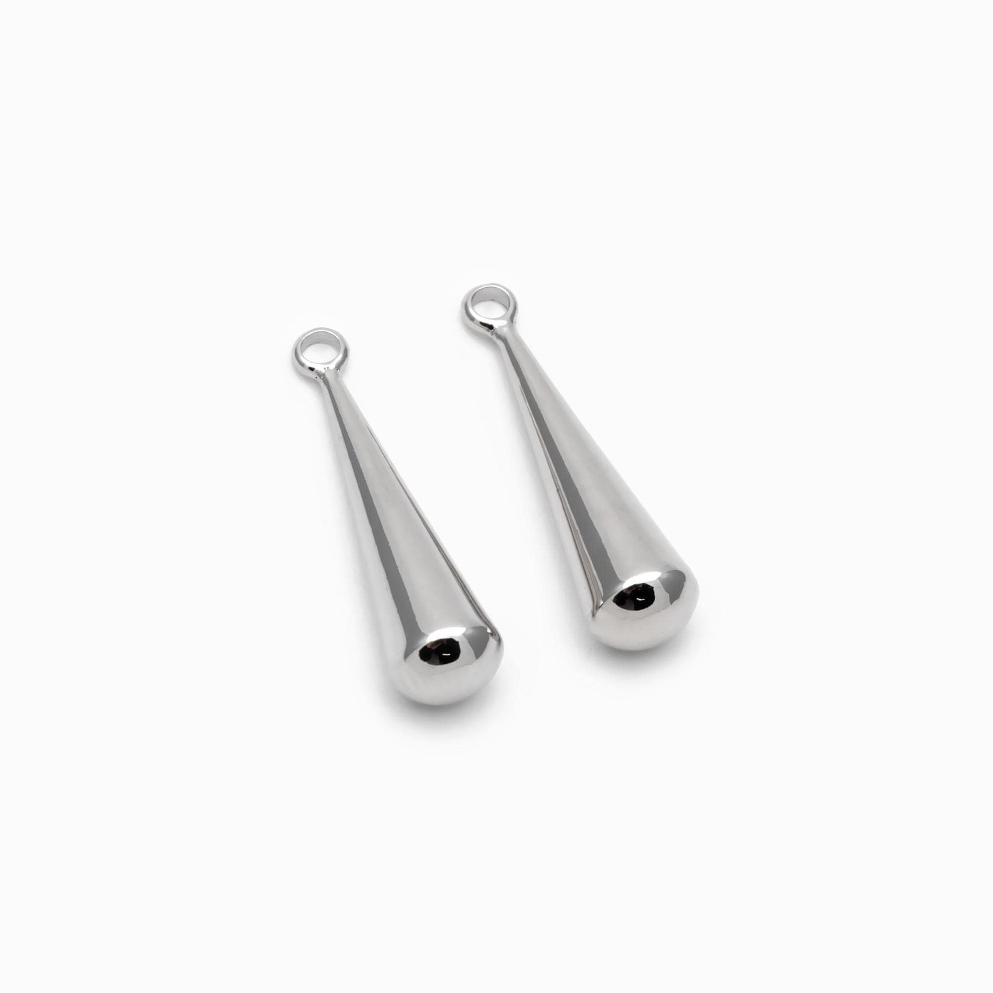4pcs Gold/ Silver Teardrop Charm 23x6mm, Earring Drop charm, Water Drop charm (GB-2416-F)