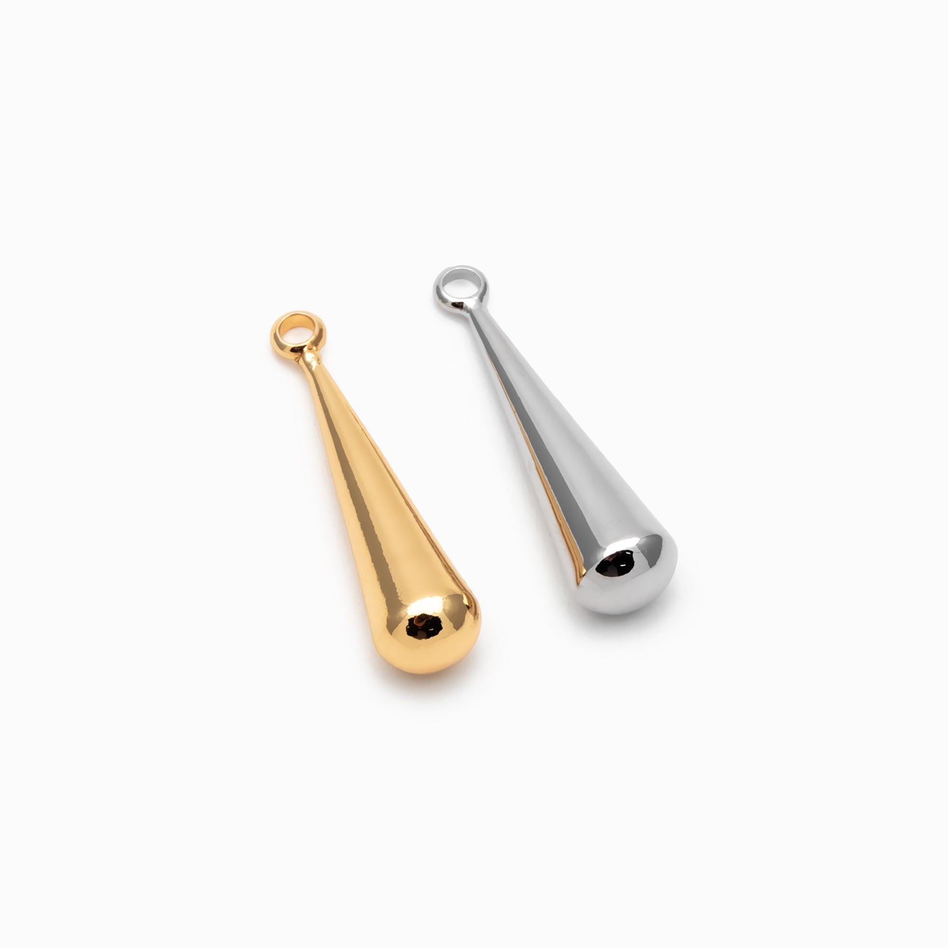 4pcs Gold/ Silver Teardrop Charm 23x6mm, Earring Drop charm, Water Drop charm (GB-2416-F)