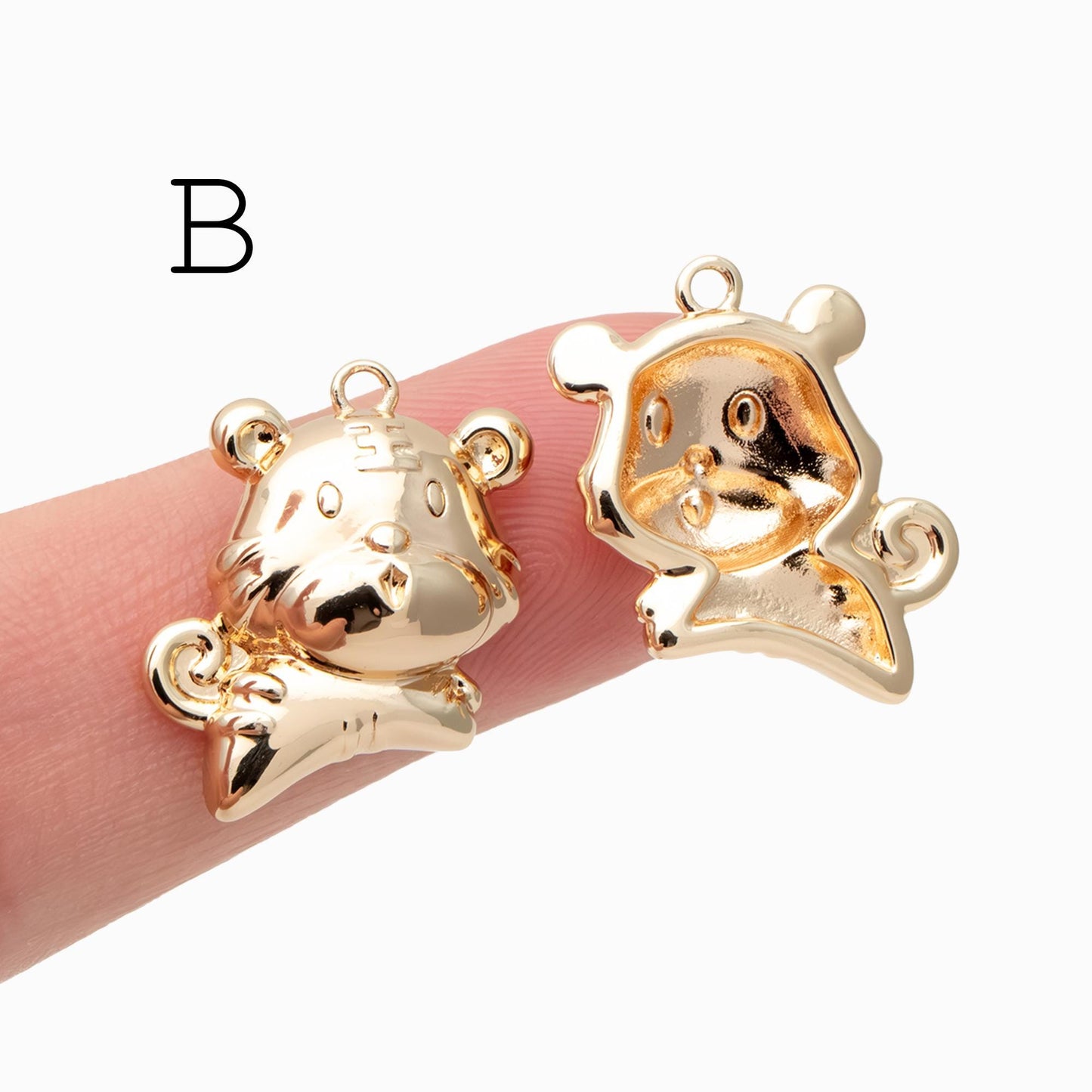 4pcs Gold giraffe / Tiger / Dinosaur Pendant, Jewelry Making, Diy Material, Jewelry Supplies (GB-4086)