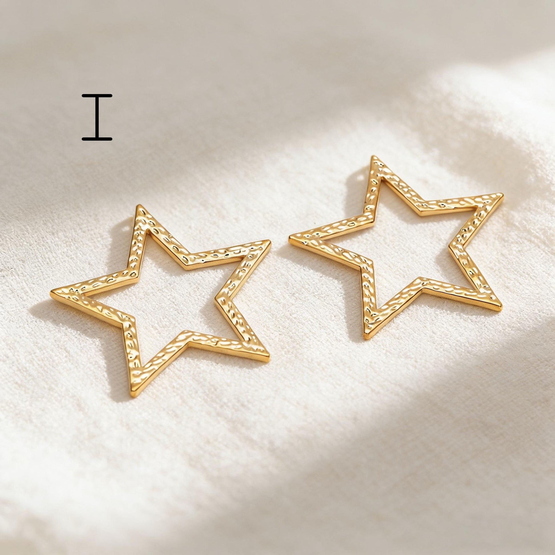 4pcs Gold Star Charm, Earring Findings, Jewelry Making, Diy Material, Jewelry Supplies (GB-2900)