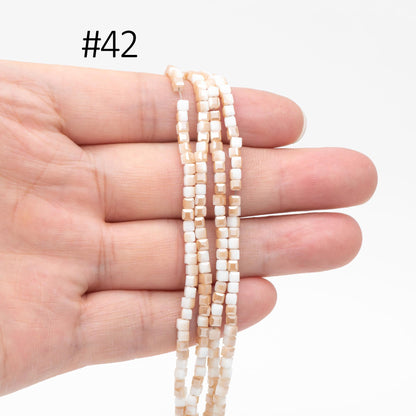190 beads- Faceted Glass Cube, 2mm Tiny Faceted Crystal beads, (#FZ-02)
