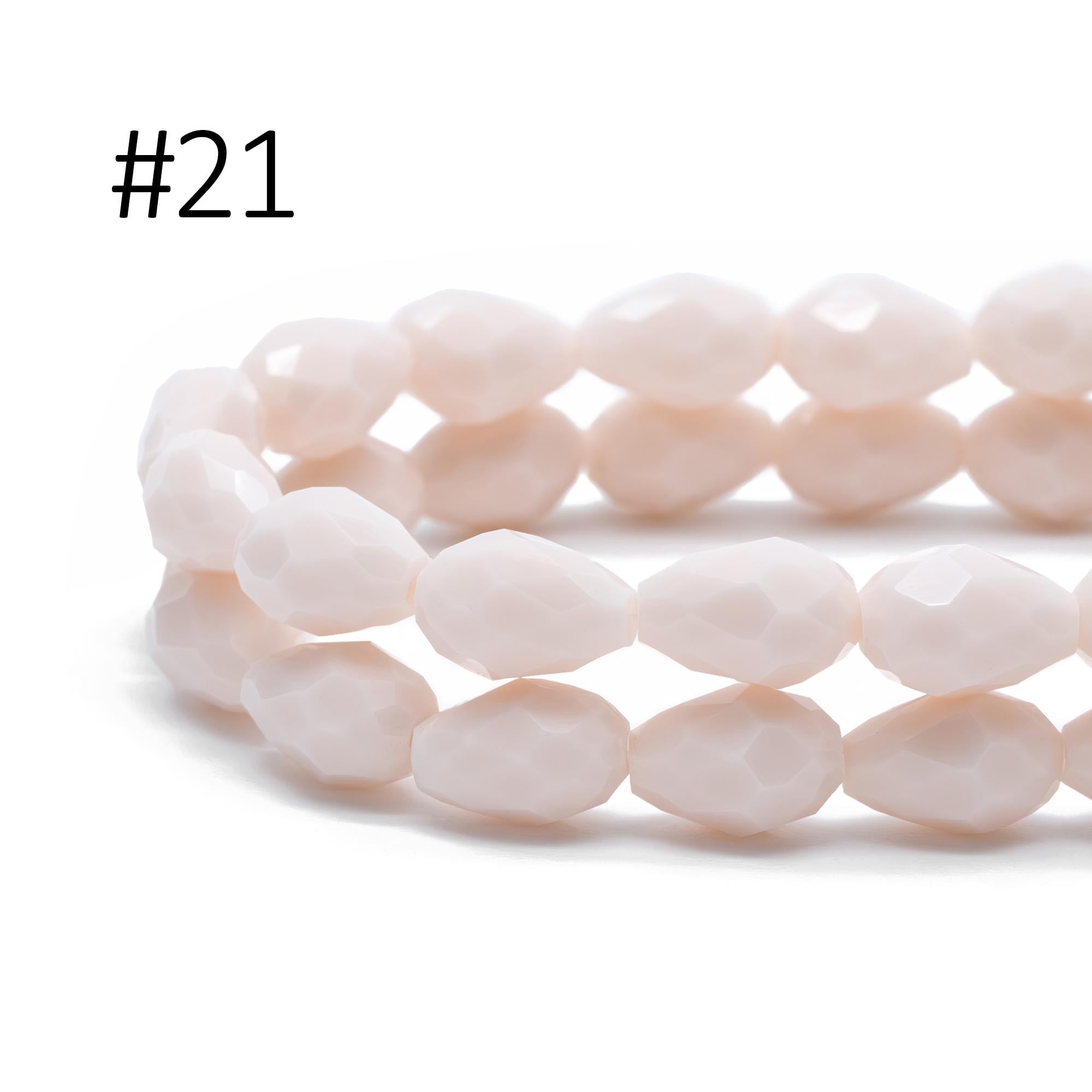 58pcs Teardrop Crystal Glass Faceted Beads 8x11mm (#SS-08)