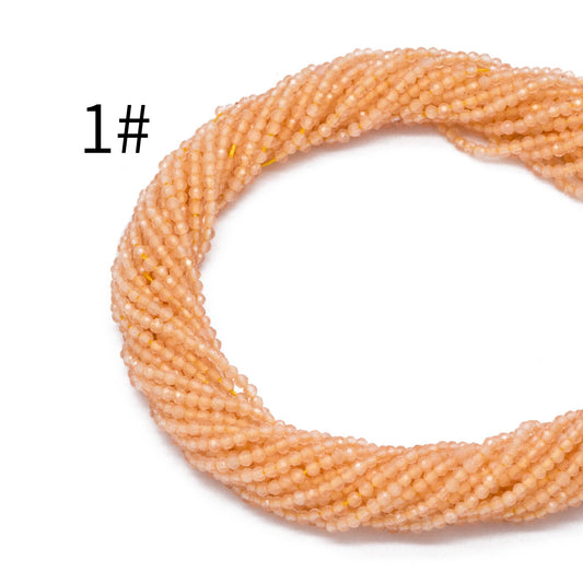 2mm-2.5mm faceted Colorful Micro Cat Eye Glass Beads, Small Faced beads, Bracelet Necklace DIY, Full 15 Inch Strands (TR-012)