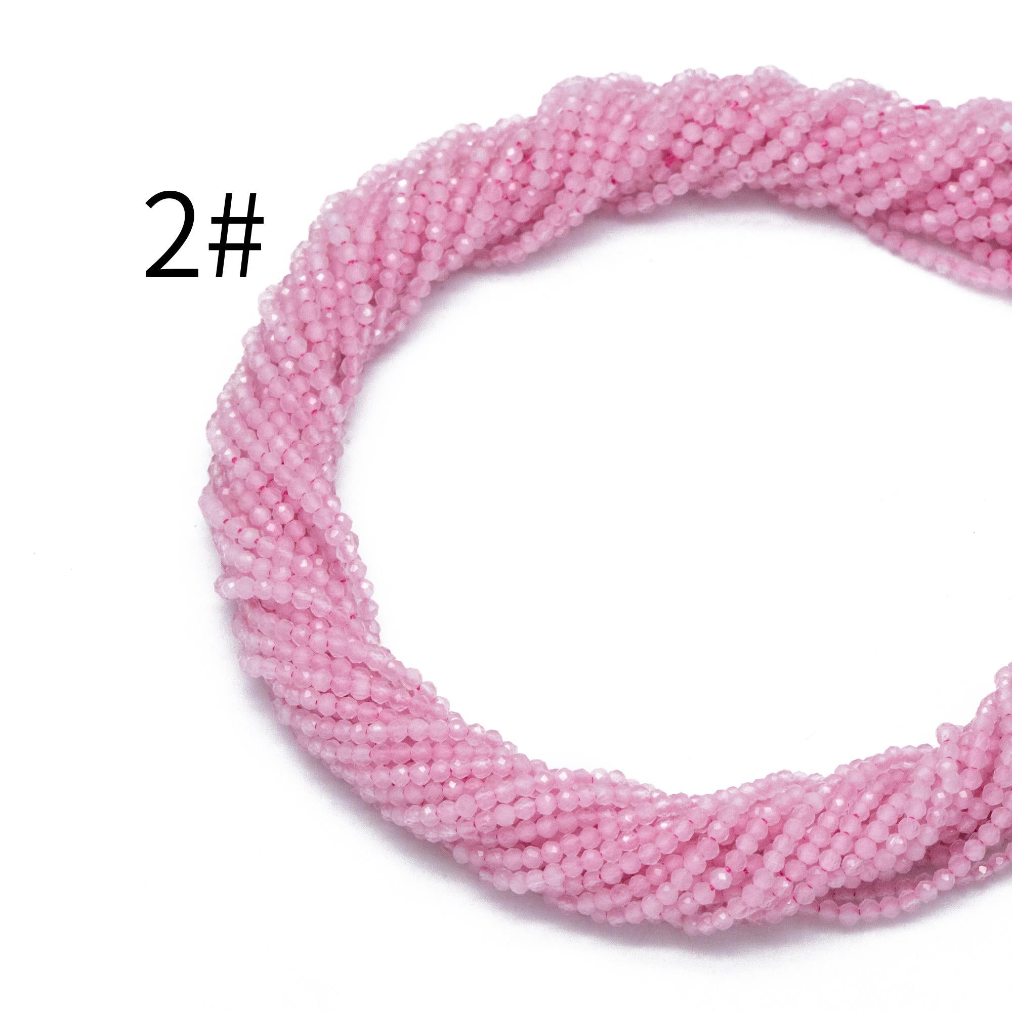 2mm-2.5mm faceted Colorful Micro Cat Eye Glass Beads, Small Faced beads, Bracelet Necklace DIY, Full 15 Inch Strands (TR-012)