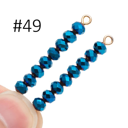 Crystal Rondelle 3x4mm, Glass Faceted Beads, 120 beads (BZ04)