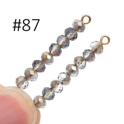 Crystal Rondelle 3x4mm, Glass Faceted Beads, 120 beads (BZ04)
