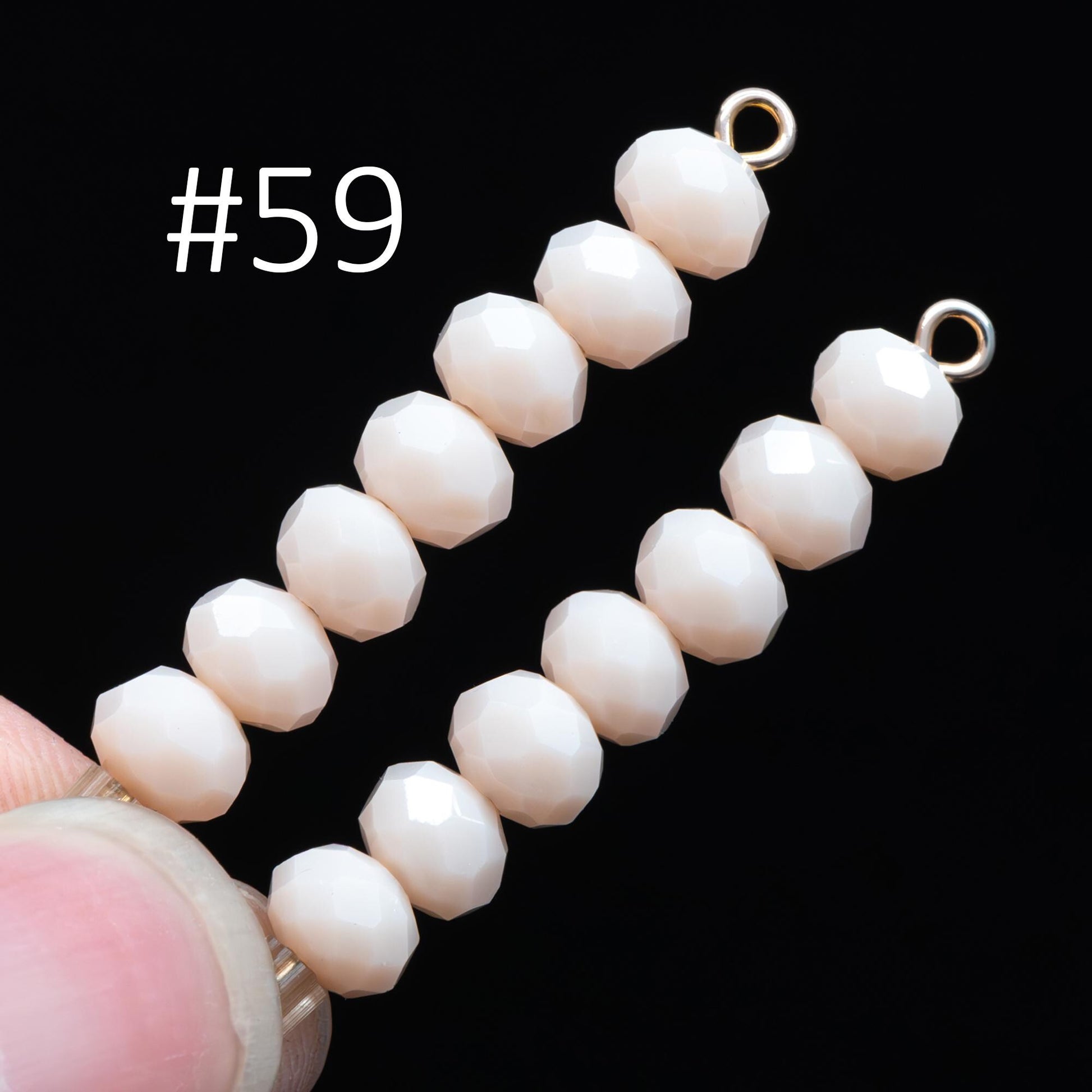 80 Beads Rondelle Crystal Glass Faceted Beads 4x6mm -(BZ06)