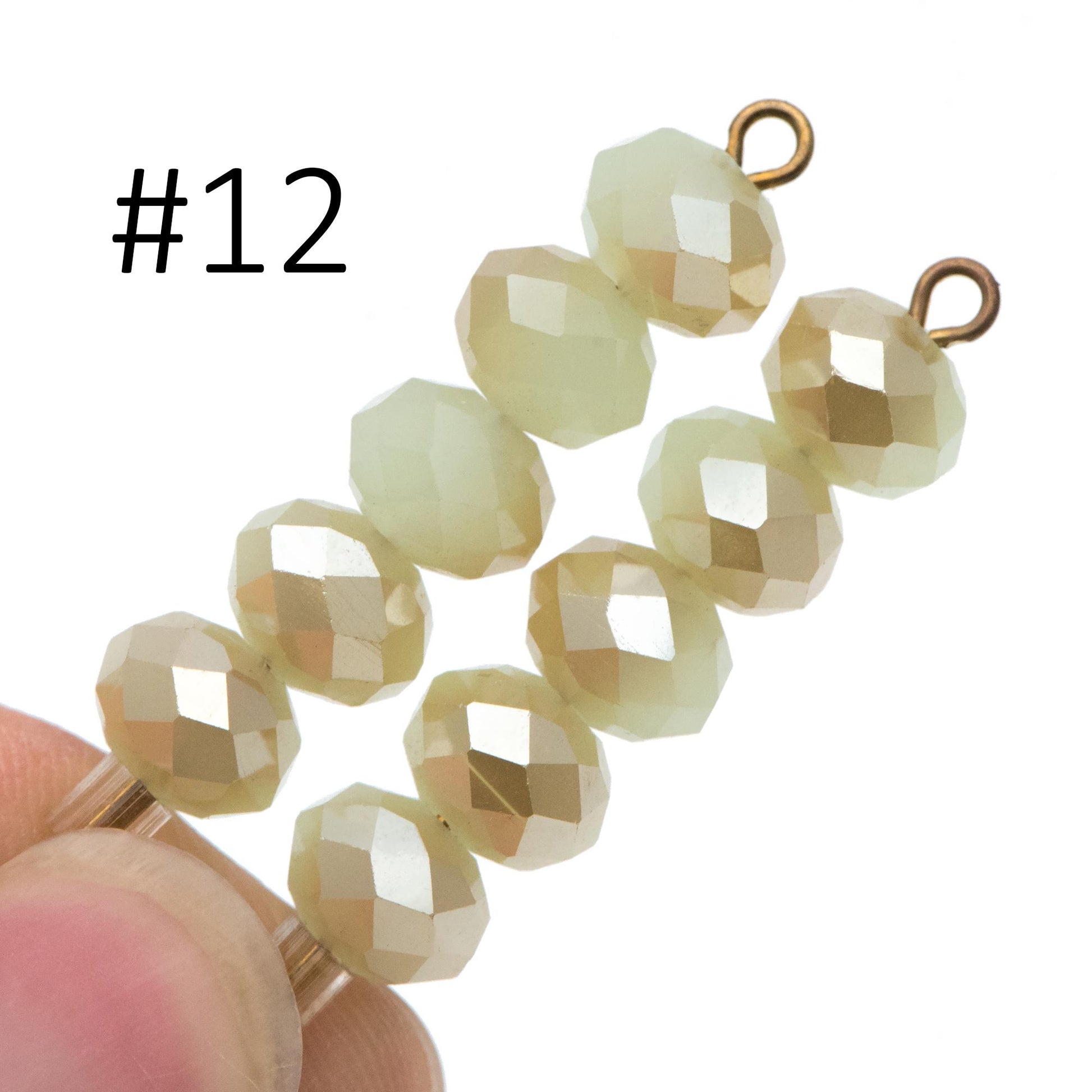 65 beads- Faceted Glass Crystal Rondelle Beads,6x8mm (BZ08)