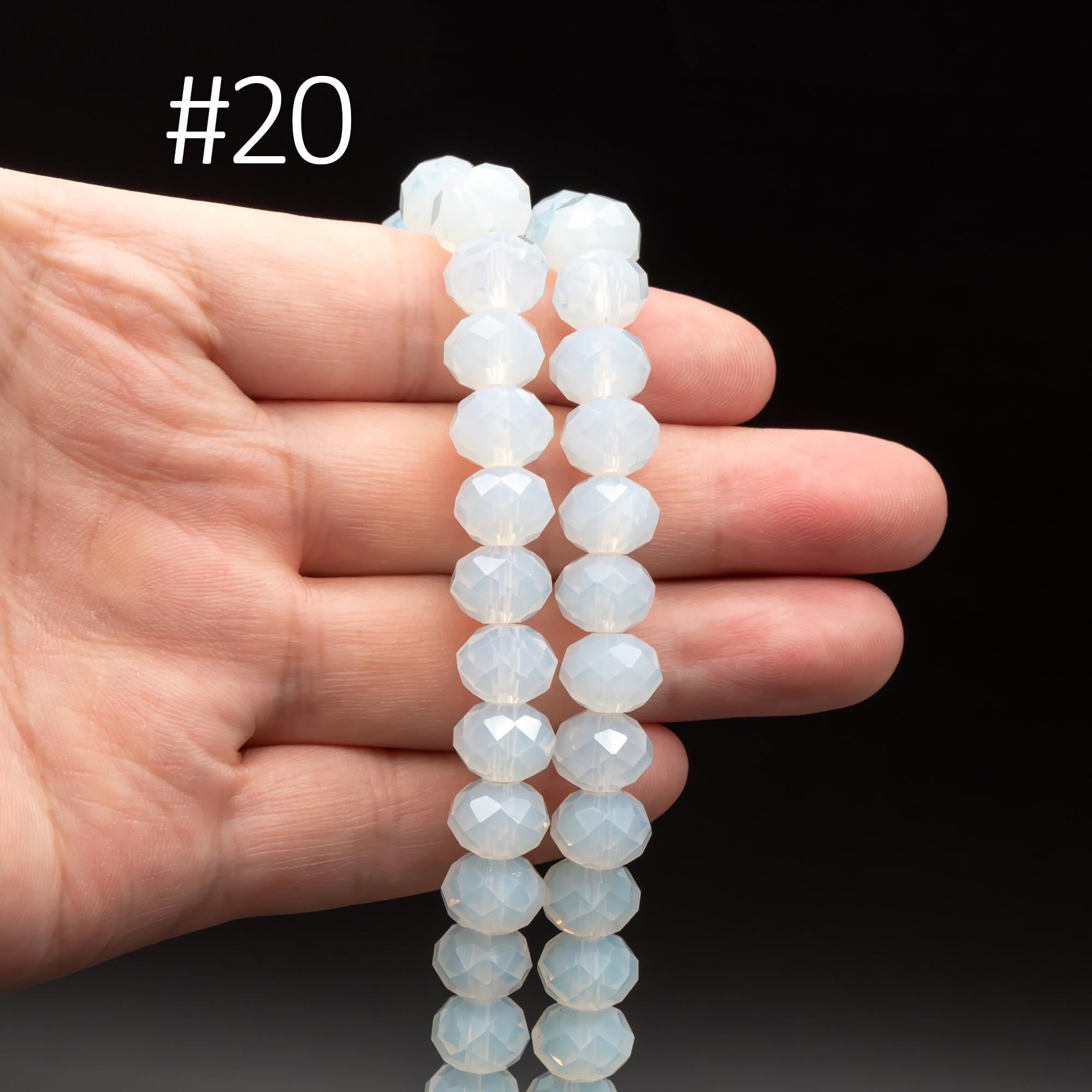 65 beads Rondelle Crystal Glass Faceted beads 8x10mm (BZ10)