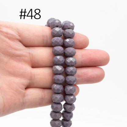 65 beads Rondelle Crystal Glass Faceted beads 8x10mm (BZ10)