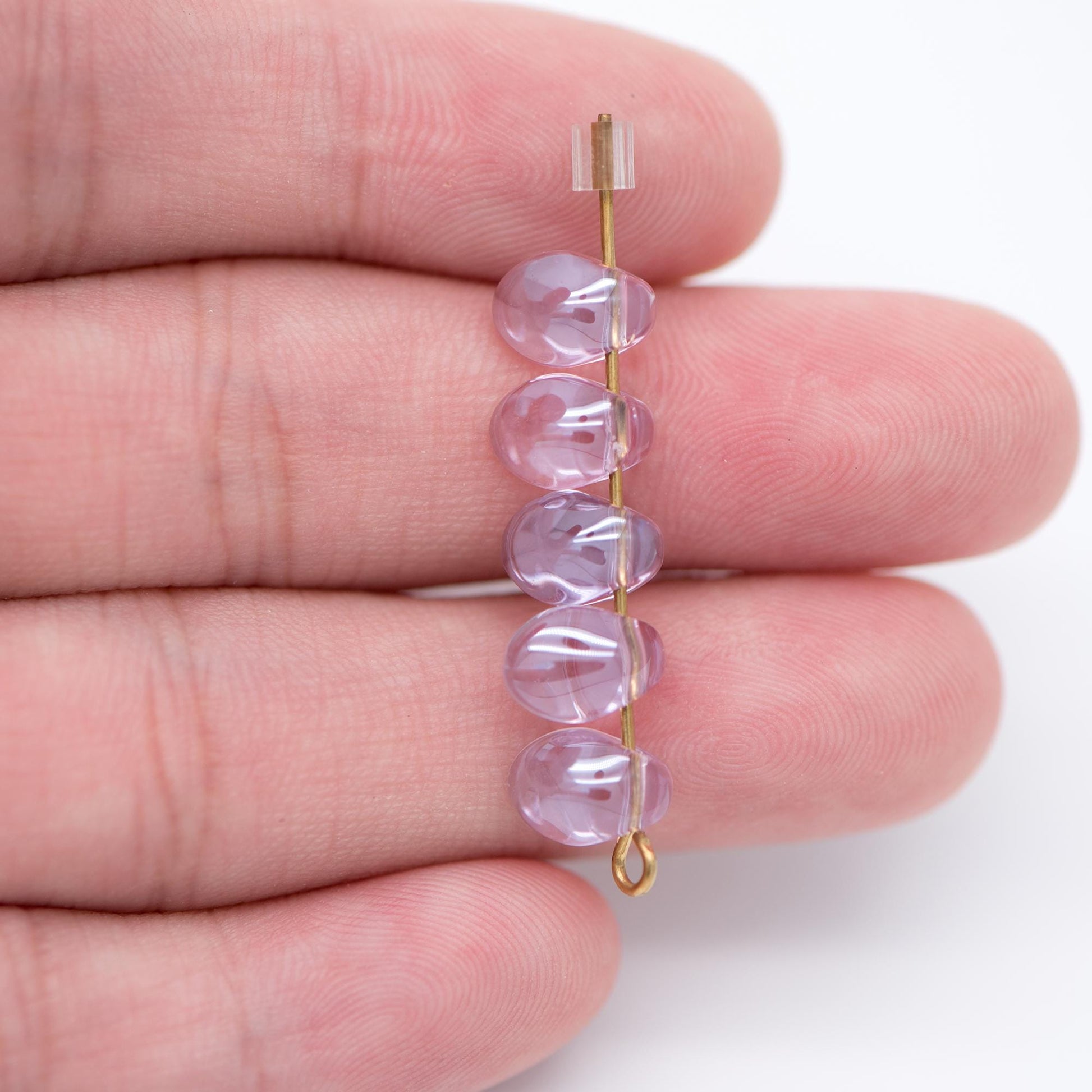 50 beads- Crystal Glass Leaf Beads, Unique Shaped Teardrop Beads, Multi Colors (#GM-033)