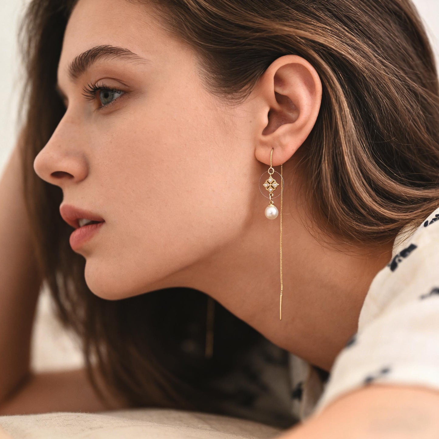10pcs Gold Flower Charms , 18K Gold plated Brass, Floral Connector Pendants (GB-3780)