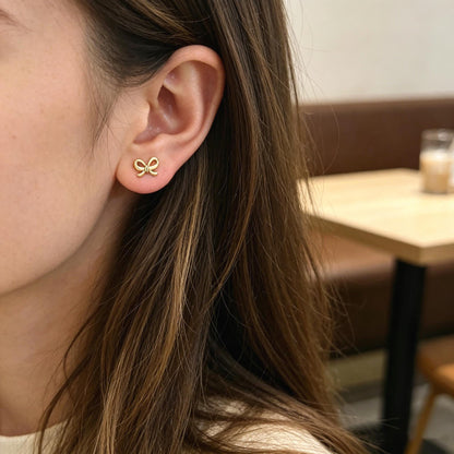 10pcs Gold/ Rhodium plated Brass Christmas Stud Earrings (GB-139)