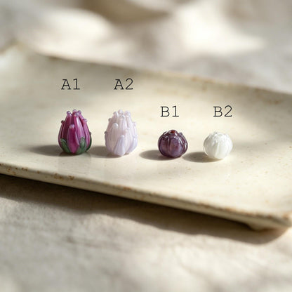 Handmade Flower Glass Beads for Jewelry, DIY Floral Beads for Bracelets, Necklaces & Earrings, Lampwork Beads (GM-052)