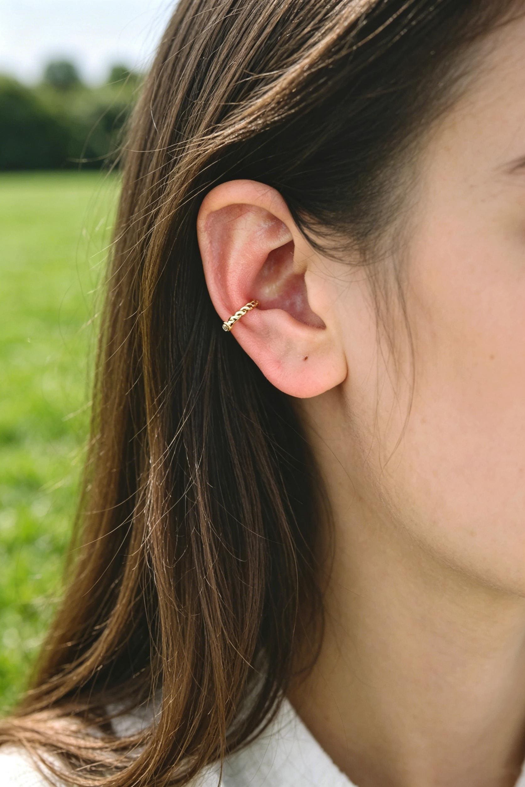 10pcs CZ Pave Gold Ear Cuff, Minimalist Ear Cuff, Dainty Earcuff Earring (GB-3539)