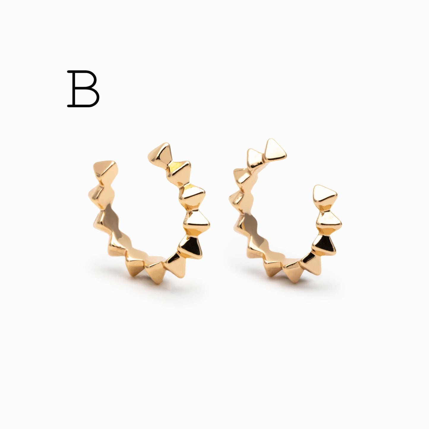 10pcs Gold Ear Cuff, Cartilage, Fake Piercing, Cartilage Ear Cuff, Ear Wrap, Earcuff (GB-2826)