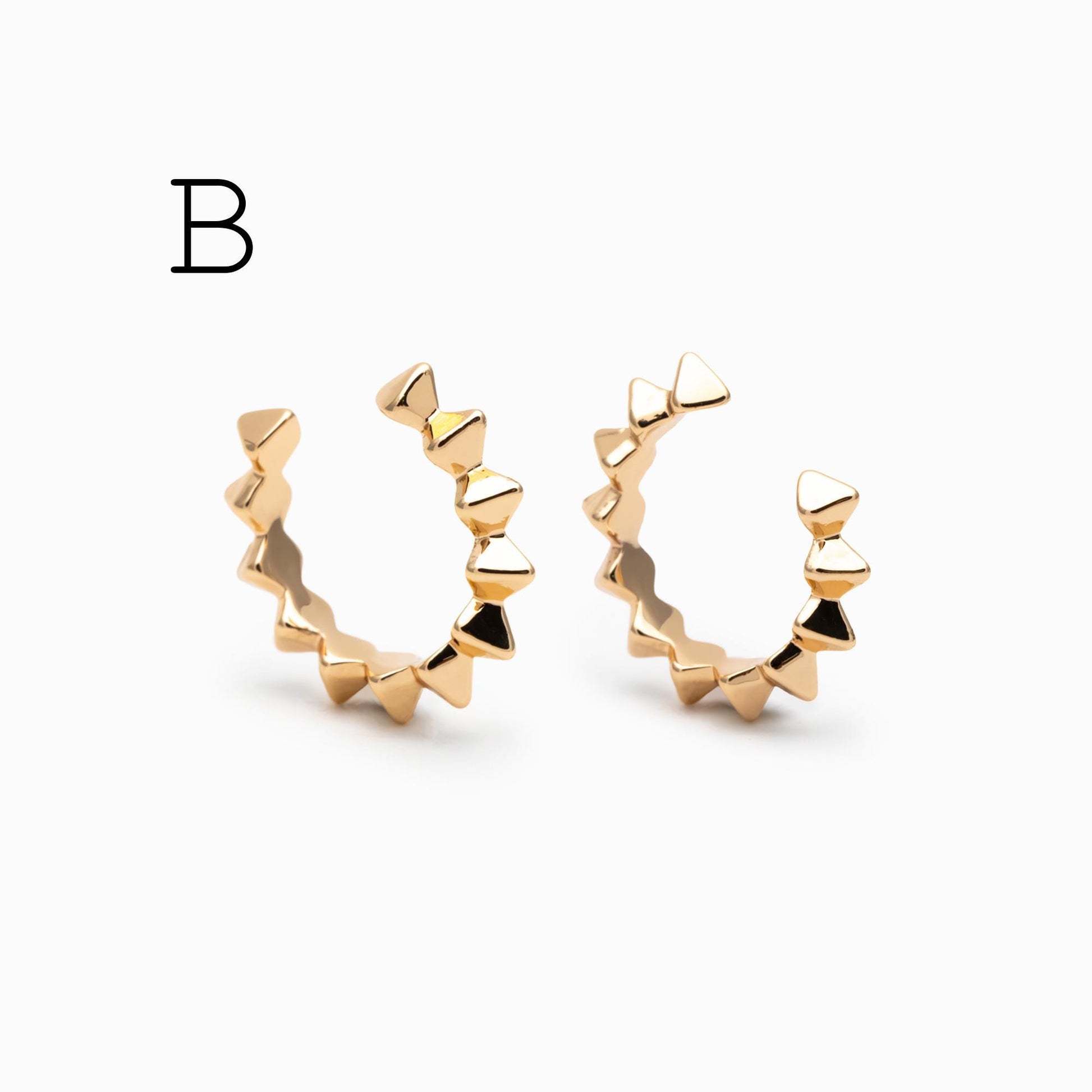 10pcs Gold Ear Cuff, Cartilage, Fake Piercing, Cartilage Ear Cuff, Ear Wrap, Earcuff (GB-2826)