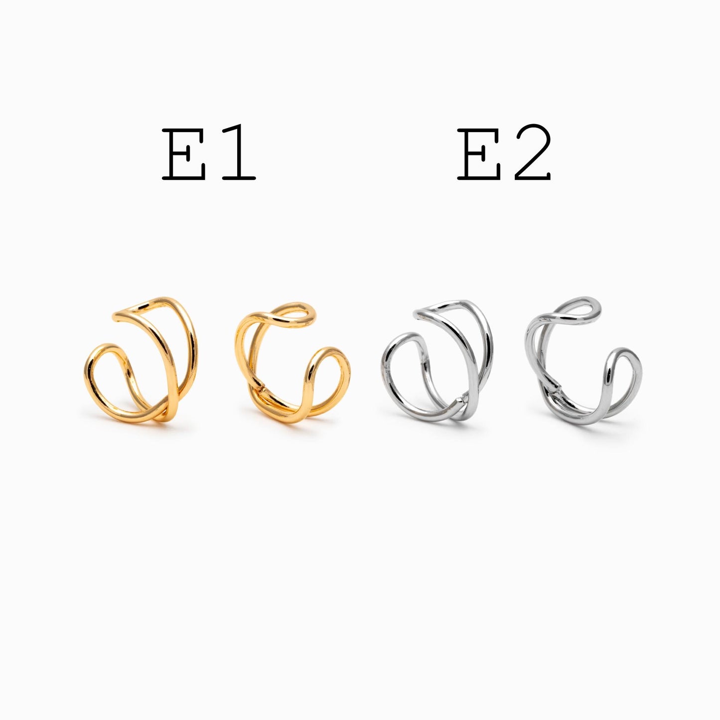 10pcs Gold Ear Cuff, Cartilage, Fake Piercing, Cartilage Ear Cuff, Ear Wrap, Earcuff (GB-2826)