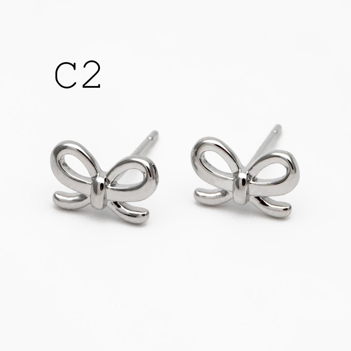 4pcs Gold/ Rhodium plated Brass Christmas Stud Earrings (GB-139)